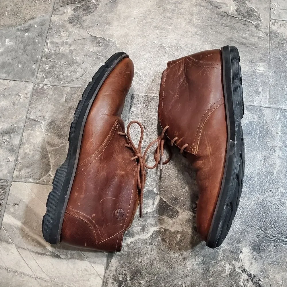 Timberland Earthkeepers Brown Leather Kempton Chukka Dress Business Work Boots 9